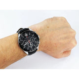 Buy Shop Tommy Hilfiger Luke Quartz Black Dial Black Leather Strap Watch for Men - 1791117 USA Online