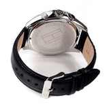 Buy Shop Tommy Hilfiger Luke Quartz Black Dial Black Leather Strap Watch for Men - 1791117 USA Online
