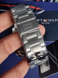Buy Shop Tommy Hilfiger Luke Quartz Black Dial Silver Steel Strap Watch for Men - 1791120 USA Online