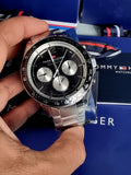 Buy Shop Tommy Hilfiger Luke Quartz Black Dial Silver Steel Strap Watch for Men - 1791120 USA Online