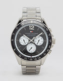 Buy Shop Tommy Hilfiger Luke Quartz Black Dial Silver Steel Strap Watch for Men - 1791120 USA Online
