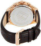 Buy Shop Tommy Hilfiger Luke Quartz White Dial Brown Leather Strap Watch for Men - 1791118 USA Online