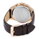 Buy Shop Tommy Hilfiger Luke Quartz White Dial Brown Leather Strap Watch for Men - 1791118 USA Online