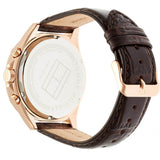 Buy Shop Tommy Hilfiger Luke Quartz White Dial Brown Leather Strap Watch for Men - 1791118 USA Online