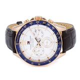 Buy Shop Tommy Hilfiger Luke Quartz White Dial Brown Leather Strap Watch for Men - 1791118 USA Online