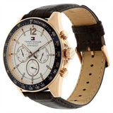 Buy Shop Tommy Hilfiger Luke Quartz White Dial Brown Leather Strap Watch for Men - 1791118 USA Online