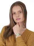 Buy Shop Tommy Hilfiger Lynn Quartz Gold Dial Gold Mesh Bracelet Watch For Women - 1781864 USA Online