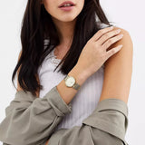 Buy Shop Tommy Hilfiger Lynn Quartz Gold Dial Gold Mesh Bracelet Watch For Women - 1781864 USA Online