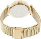 Buy Shop Tommy Hilfiger Lynn Quartz Gold Dial Gold Mesh Bracelet Watch For Women - 1781864 USA Online