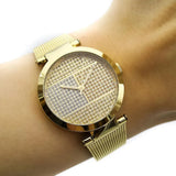 Buy Shop Tommy Hilfiger Lynn Quartz Gold Dial Gold Mesh Bracelet Watch For Women - 1781867 USA Online