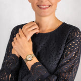 Buy Shop Tommy Hilfiger Lynn Quartz Gold Dial Gold Mesh Bracelet Watch For Women - 1781867 USA Online