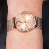Buy Shop Tommy Hilfiger Lynn Quartz Rose Gold Dial Rose Gold Mesh Bracelet Watch For Women - 1781865 USA Online