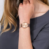 Buy Shop Tommy Hilfiger Lynn Quartz Rose Gold Dial Rose Gold Mesh Bracelet Watch For Women - 1781865 USA Online