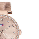 Buy Shop Tommy Hilfiger Lynn Quartz Rose Gold Dial Rose Gold Mesh Bracelet Watch For Women - 1781865 USA Online