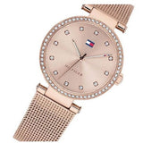 Buy Shop Tommy Hilfiger Lynn Quartz Rose Gold Dial Rose Gold Mesh Bracelet Watch For Women - 1781865 USA Online