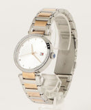 Buy Shop Tommy Hilfiger Lynn Quartz White Dial Two Tone Steel Strap Watch For Women - 1782236 USA Online