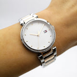 Buy Shop Tommy Hilfiger Lynn Quartz White Dial Two Tone Steel Strap Watch For Women - 1782236 USA Online