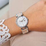 Buy Shop Tommy Hilfiger Lynn Quartz White Dial Two Tone Steel Strap Watch For Women - 1782236 USA Online