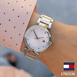 Buy Shop Tommy Hilfiger Lynn Quartz White Dial Two Tone Steel Strap Watch For Women - 1782236 USA Online