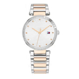Buy Shop Tommy Hilfiger Lynn Quartz White Dial Two Tone Steel Strap Watch For Women - 1782236 USA Online