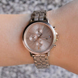 Buy Shop Tommy Hilfiger Madison Chronograph Quartz Rose Gold Dial Rose Gold Steel Strap Watch For Women - 1782190 USA Online