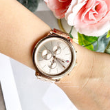 Buy Shop Tommy Hilfiger Madison Chronograph Quartz Rose Gold Dial Rose Gold Steel Strap Watch For Women - 1782190 USA Online