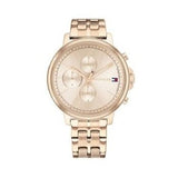 Buy Shop Tommy Hilfiger Madison Chronograph Quartz Rose Gold Dial Rose Gold Steel Strap Watch For Women - 1782190 USA Online