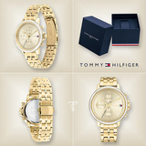 Buy Shop Tommy Hilfiger Madison Quartz Gold Dial Gold Steel Strap Watch For Women - 1782189 USA Online