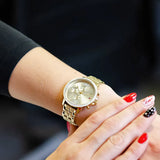 Buy Shop Tommy Hilfiger Madison Quartz Gold Dial Gold Steel Strap Watch For Women - 1782189 USA Online