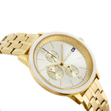Buy Shop Tommy Hilfiger Madison Quartz Gold Dial Gold Steel Strap Watch For Women - 1782189 USA Online