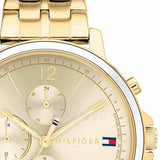 Buy Shop Tommy Hilfiger Madison Quartz Gold Dial Gold Steel Strap Watch For Women - 1782189 USA Online