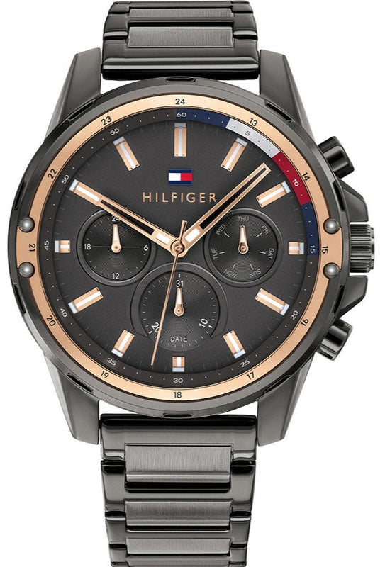 Buy Shop Tommy Hilfiger Mason Grey Dial Grey Steel Strap Watch for Men - 1791790 USA Online
