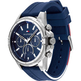 Buy Shop Tommy Hilfiger Mason Blue Dial Blue Rubber Strap Watch for Men - 1791791 USA Online
