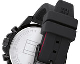 Buy Shop Tommy Hilfiger Mason Black Dial Black Rubber Strap Watch for Men - 1791793 USA Online