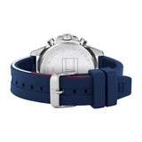 Buy Shop Tommy Hilfiger Mason Blue Dial Blue Rubber Strap Watch for Men - 1791791 USA Online