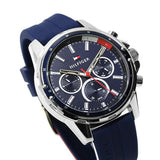 Buy Shop Tommy Hilfiger Mason Blue Dial Blue Rubber Strap Watch for Men - 1791791 USA Online