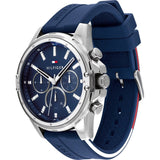 Buy Shop Tommy Hilfiger Mason Blue Dial Blue Rubber Strap Watch for Men - 1791791 USA Online