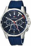 Buy Shop Tommy Hilfiger Mason Blue Dial Blue Rubber Strap Watch for Men - 1791791 USA Online