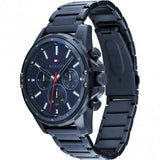 Buy Shop Tommy Hilfiger Mason Blue Dial Blue Steel Strap Watch for Men - 1791789 USA Online