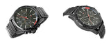 Buy Shop Tommy Hilfiger Mason Chronograph Black Dial Black Steel Strap Watch For Men - 1791935 USA Online