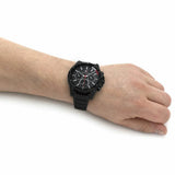 Buy Shop Tommy Hilfiger Mason Chronograph Black Dial Black Steel Strap Watch For Men - 1791935 USA Online