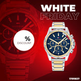 Buy Shop Tommy Hilfiger Mason Chronograph Blue Dial Two Tone Steel Strap Watch For Men - 1791937 USA Online
