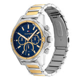 Buy Shop Tommy Hilfiger Mason Chronograph Blue Dial Two Tone Steel Strap Watch For Men - 1791937 USA Online