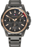 Buy Shop Tommy Hilfiger Mason Grey Dial Grey Steel Strap Watch for Men - 1791790 USA Online