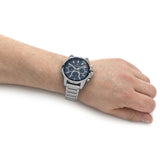 Buy Shop Tommy Hilfiger Mason Quartz Blue Dial Silver Steel Strap Watch for Men - 1791788 USA Online