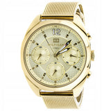 Buy Shop Tommy Hilfiger Mia Gold Dial Gold Mesh Bracelet Watch for Women - 1781488 USA Online