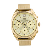 Buy Shop Tommy Hilfiger Mia Gold Dial Gold Mesh Bracelet Watch for Women - 1781488 USA Online