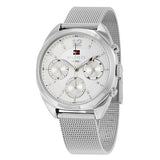 Buy Shop Tommy Hilfiger Mia Silver Dial Silver Mesh Bracelet Watch for Men - 1781628 USA Online