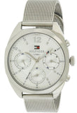 Buy Shop Tommy Hilfiger Mia Silver Dial Silver Mesh Bracelet Watch for Men - 1781628 USA Online