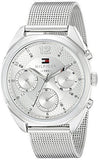 Buy Shop Tommy Hilfiger Mia Silver Dial Silver Mesh Bracelet Watch for Men - 1781628 USA Online